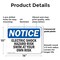 Signmission Electric Shock Hazard Risk Swim At Your Own Risk OSHA Notice Sign, Plastic, 14in W x 10in L, 2PK OS-2PACK-NS-P-1014-L-11639 - alternate 4